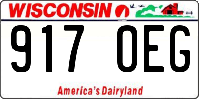 WI license plate 917OEG