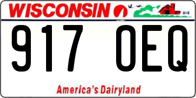 WI license plate 917OEQ