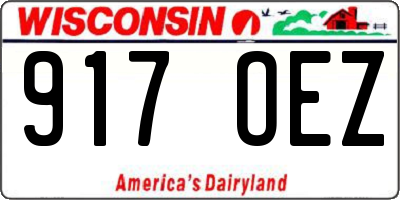 WI license plate 917OEZ