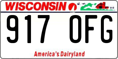 WI license plate 917OFG