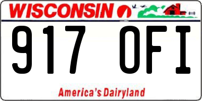 WI license plate 917OFI