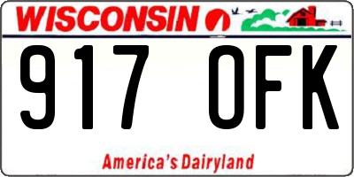 WI license plate 917OFK