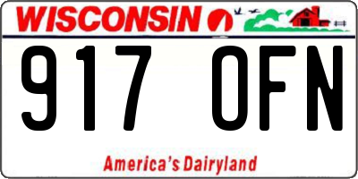 WI license plate 917OFN