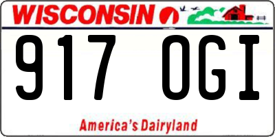 WI license plate 917OGI