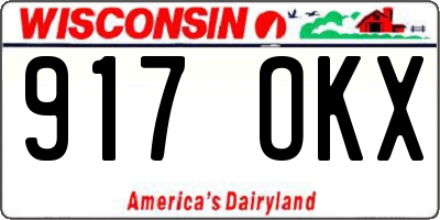 WI license plate 917OKX