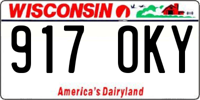 WI license plate 917OKY
