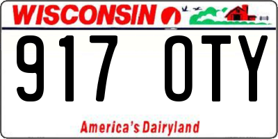 WI license plate 917OTY