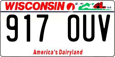 WI license plate 917OUV
