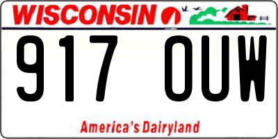 WI license plate 917OUW