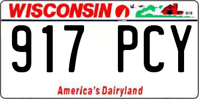 WI license plate 917PCY