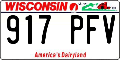 WI license plate 917PFV