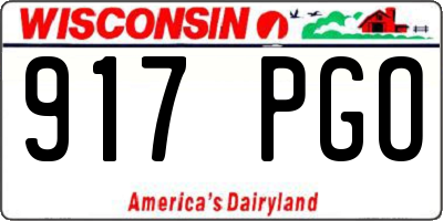 WI license plate 917PGO