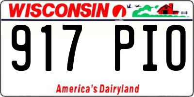 WI license plate 917PIO