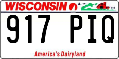 WI license plate 917PIQ