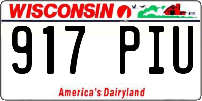 WI license plate 917PIU