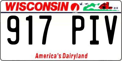 WI license plate 917PIV