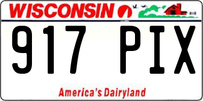 WI license plate 917PIX