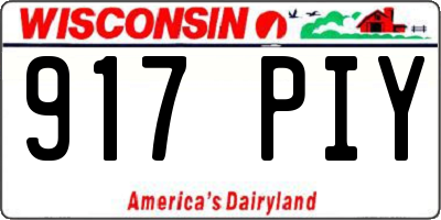 WI license plate 917PIY