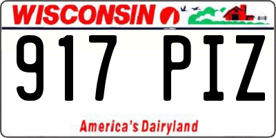 WI license plate 917PIZ