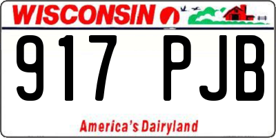 WI license plate 917PJB