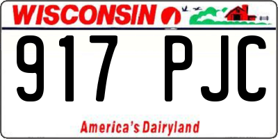 WI license plate 917PJC