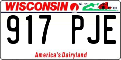 WI license plate 917PJE