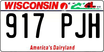 WI license plate 917PJH