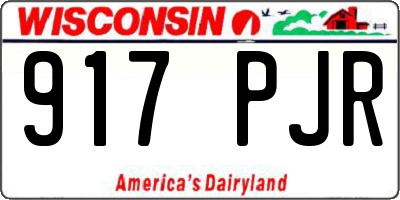 WI license plate 917PJR