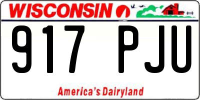 WI license plate 917PJU