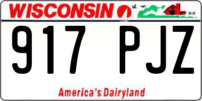 WI license plate 917PJZ