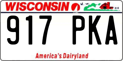 WI license plate 917PKA