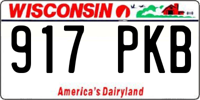 WI license plate 917PKB