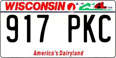 WI license plate 917PKC