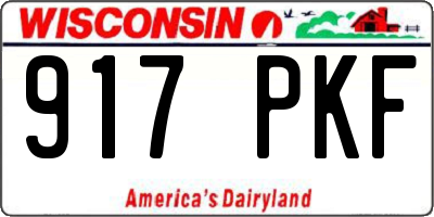 WI license plate 917PKF
