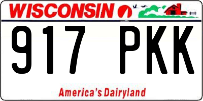 WI license plate 917PKK