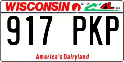 WI license plate 917PKP