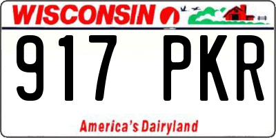 WI license plate 917PKR