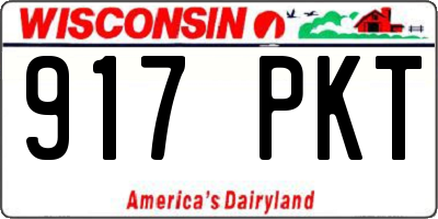 WI license plate 917PKT
