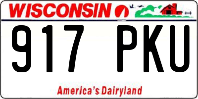 WI license plate 917PKU