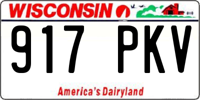 WI license plate 917PKV
