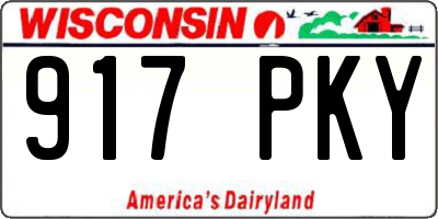 WI license plate 917PKY