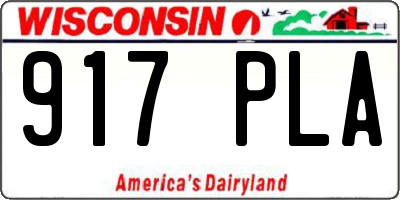WI license plate 917PLA