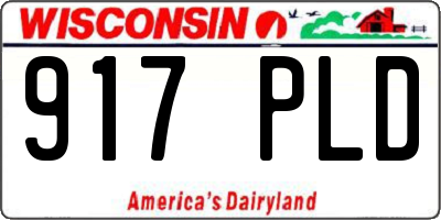 WI license plate 917PLD