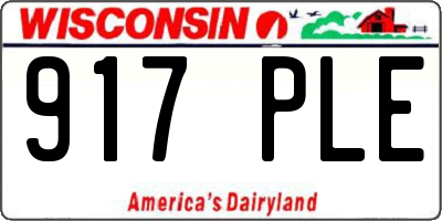 WI license plate 917PLE