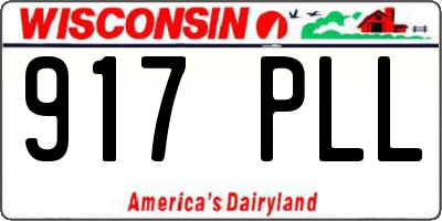 WI license plate 917PLL