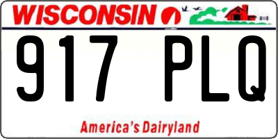 WI license plate 917PLQ