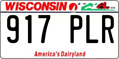 WI license plate 917PLR