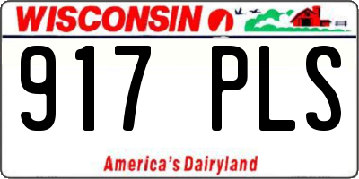 WI license plate 917PLS
