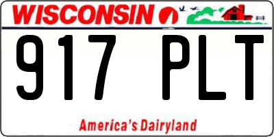 WI license plate 917PLT