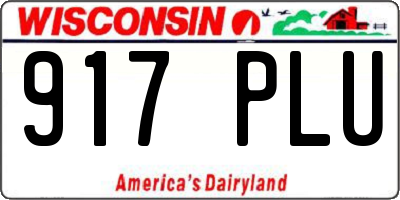 WI license plate 917PLU